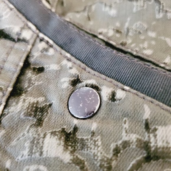 ANTHRO HEI HEI Army Green Floral Cotton Fall Boho Jacket - Picture 10 of 10